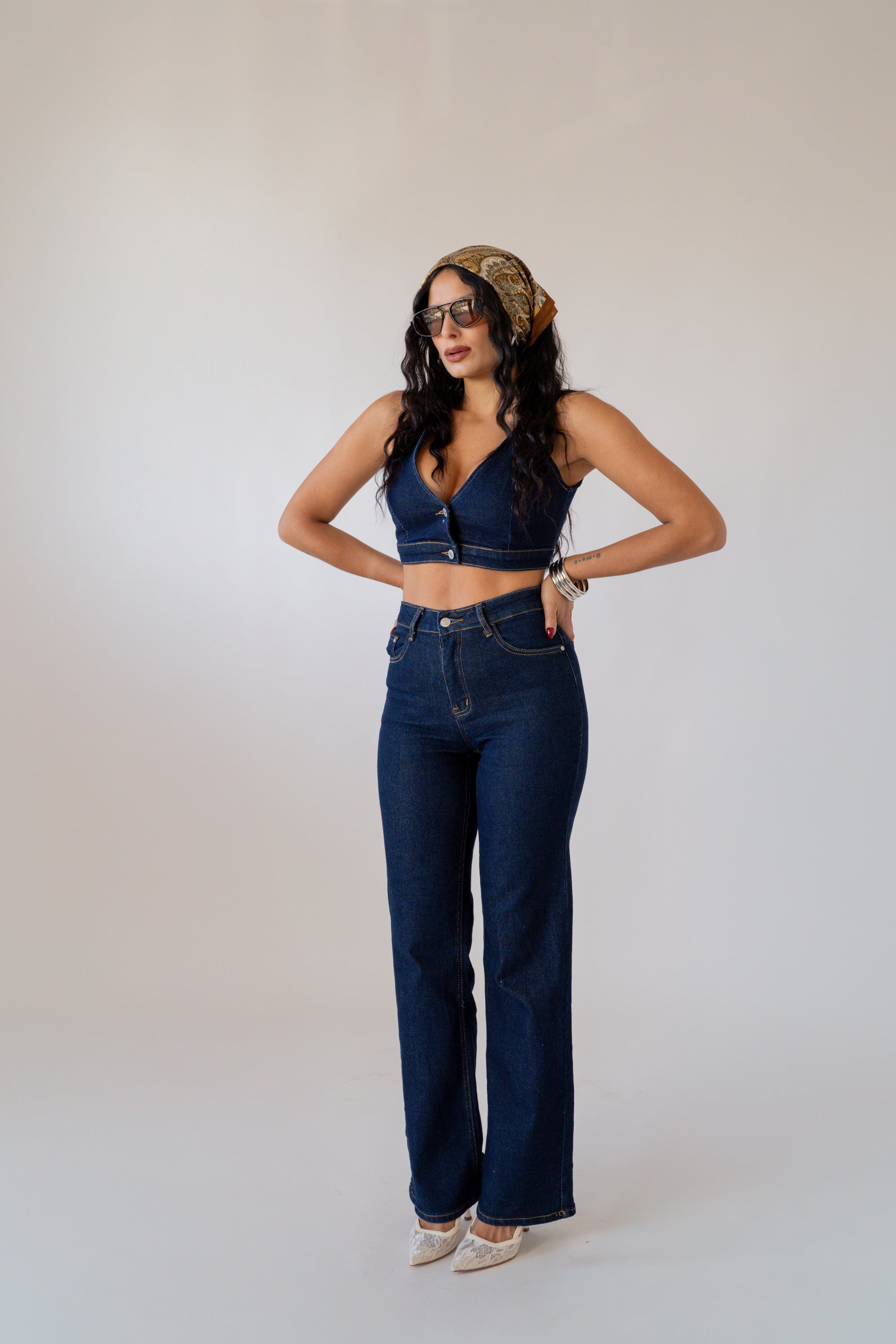 Top In Denim Amber