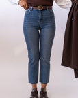 Jeans Mom Con Orlo taglio Vivo
