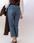 Jeans Mom Con Orlo taglio Vivo