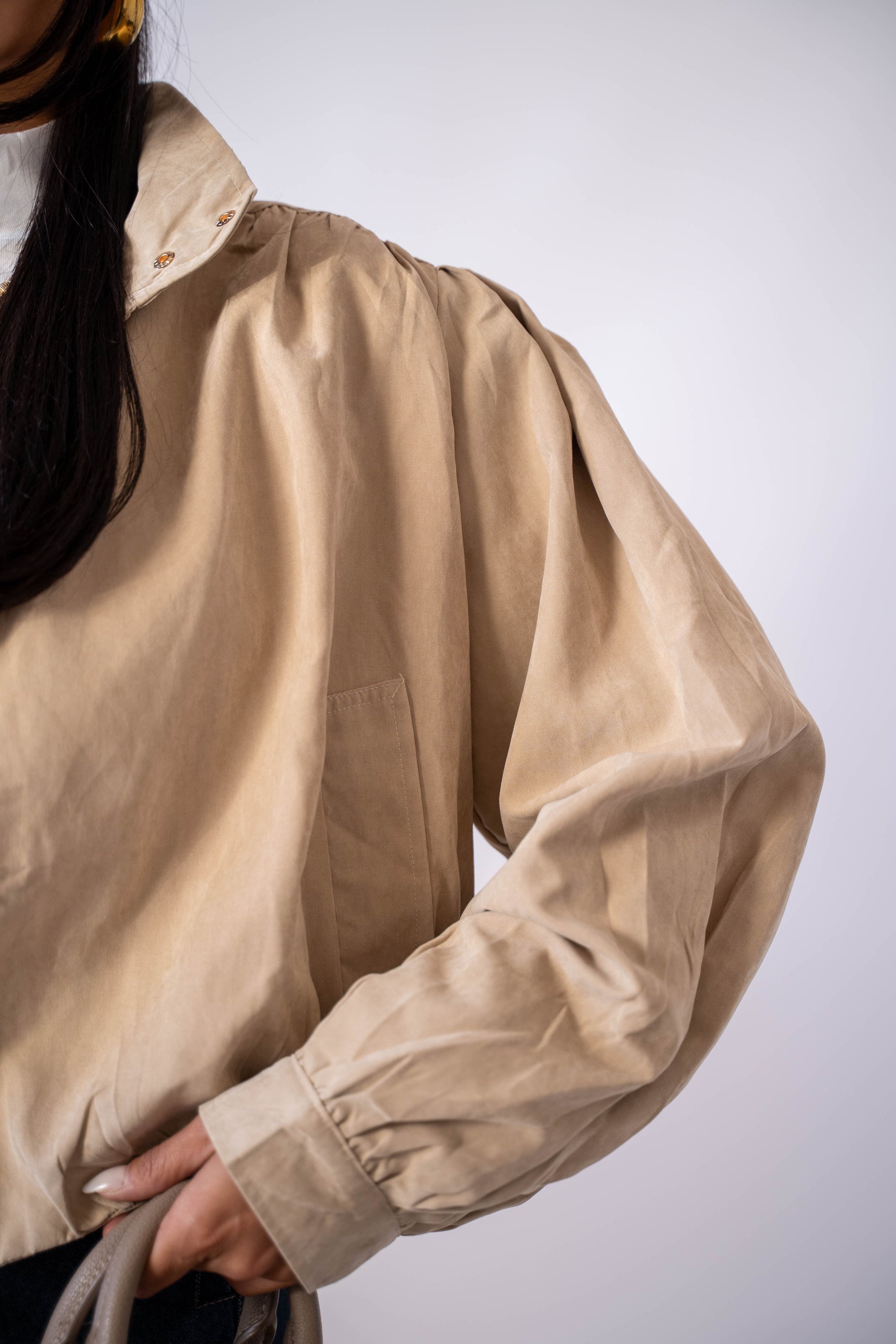 Giubbotto Eco Camoscio Beige