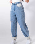 Jeans Con Tasca White