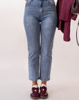 Jeans Mom denim Chiaro