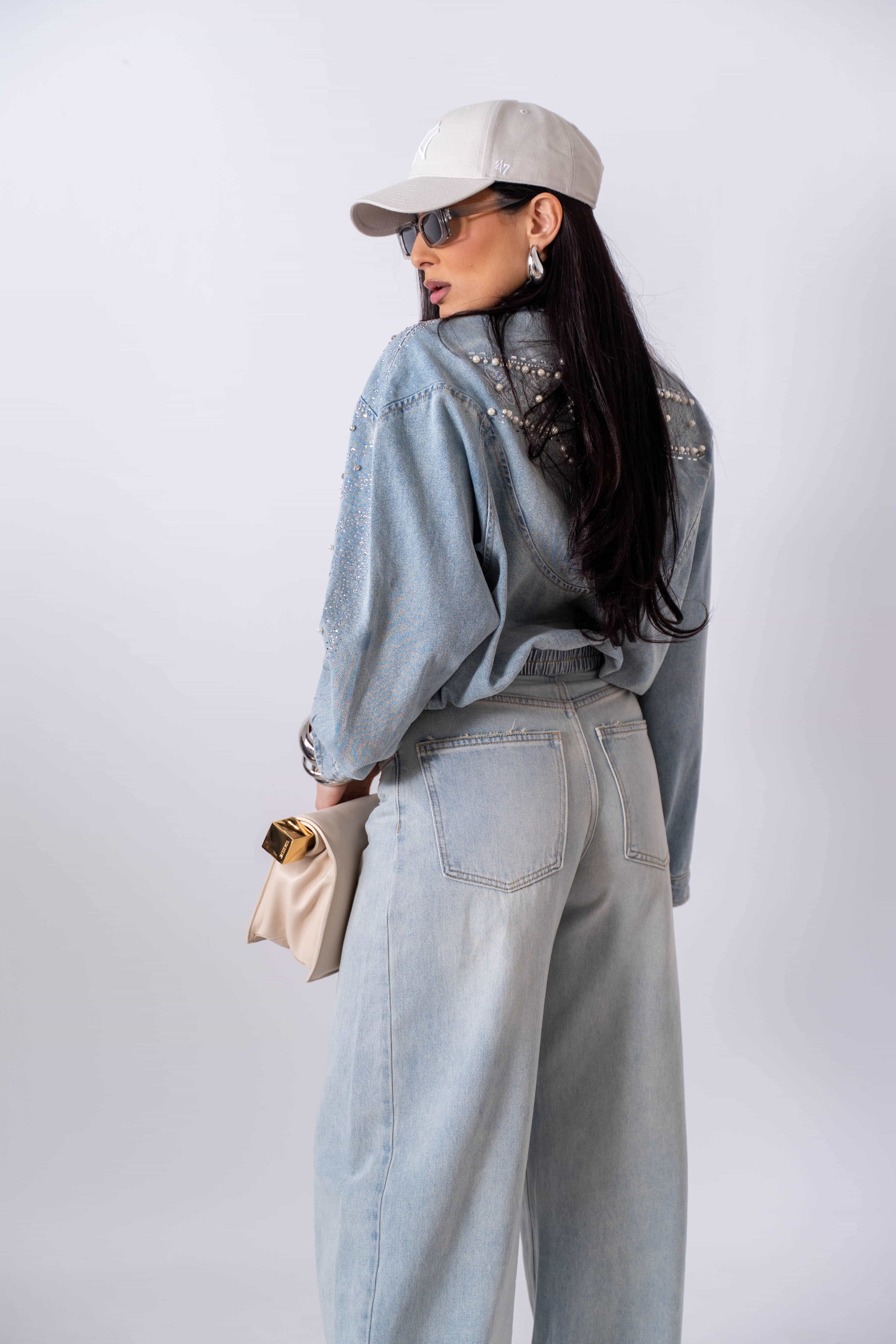 Giubbino In Denim Perla