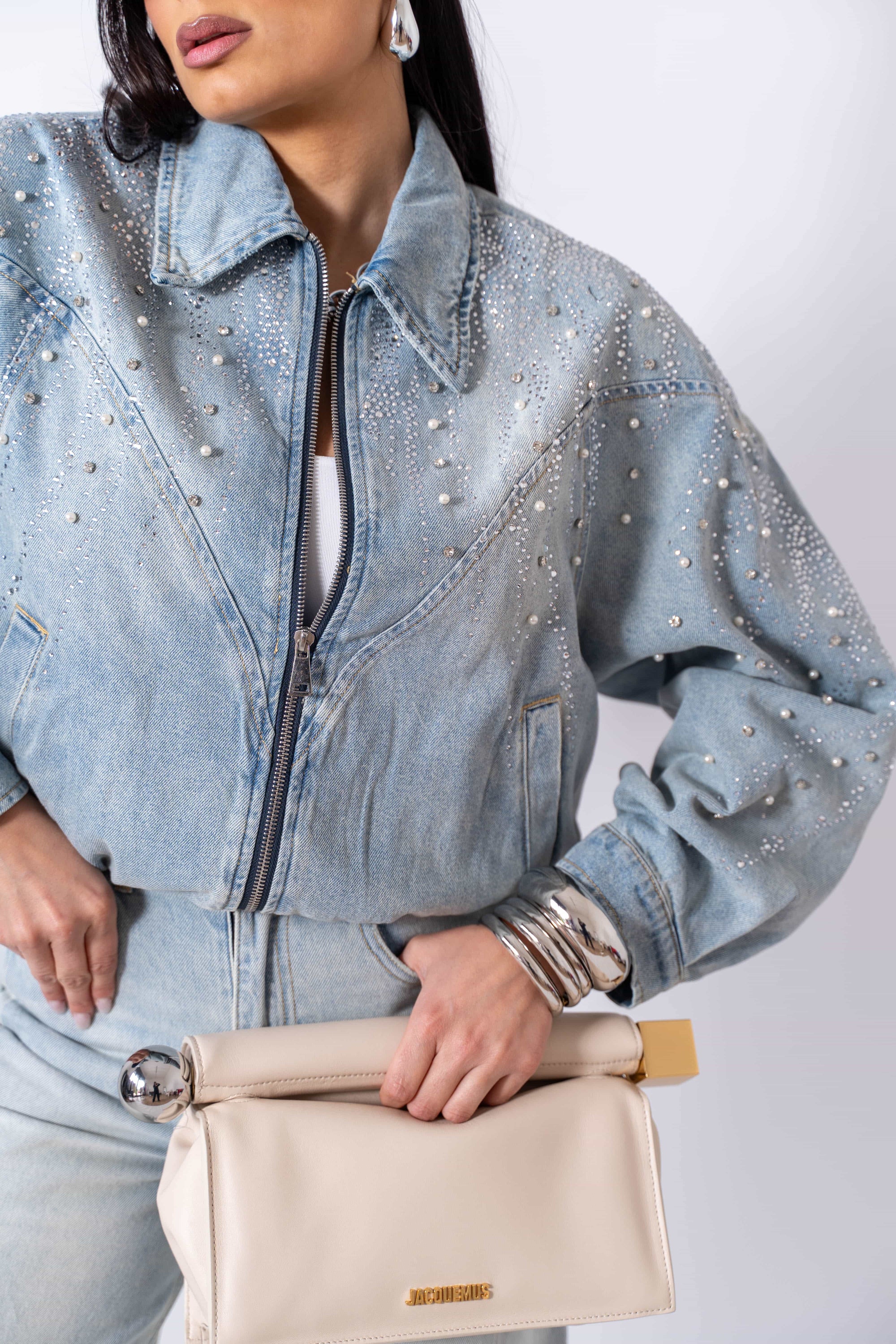 Giubbino In Denim Perla