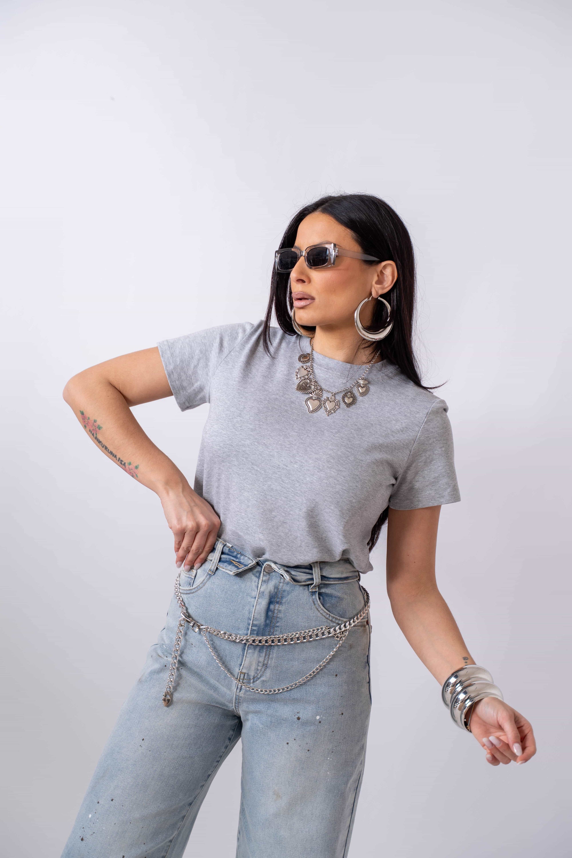 T-Shirt Grey - Stylish Moda