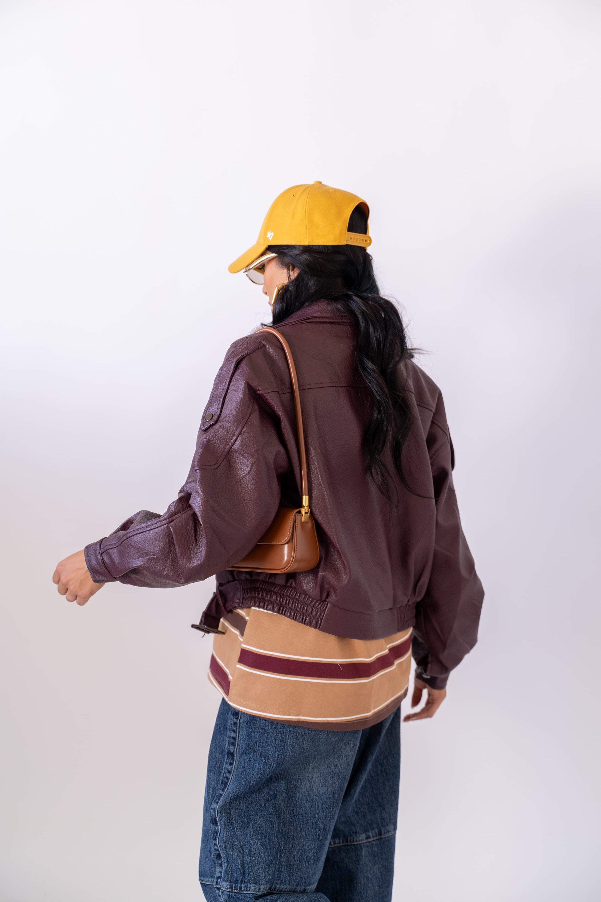 Chiodo In Ecopelle Burgundy