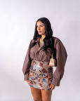 Camicia Over Basic Brown