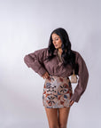 Camicia Over Basic Brown
