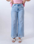 Jeans Dettagli In Pizzo