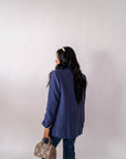 Blazer Gessato Blu