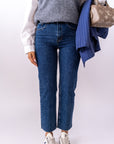 Jeans Mom Fit Orlo Taglio Vivo