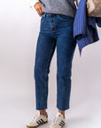 Jeans Mom Fit Orlo Taglio Vivo