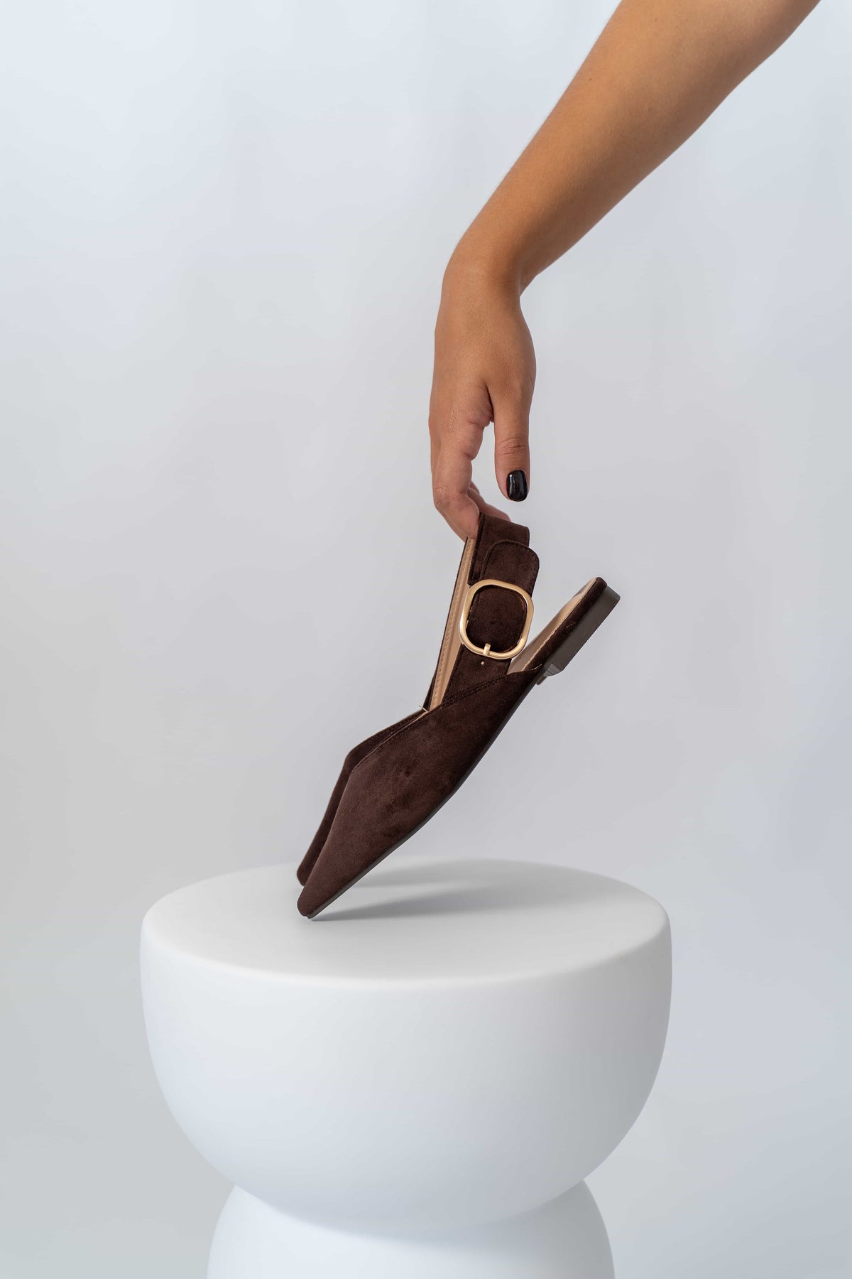 Ballerina Slingback Ecocamoscio