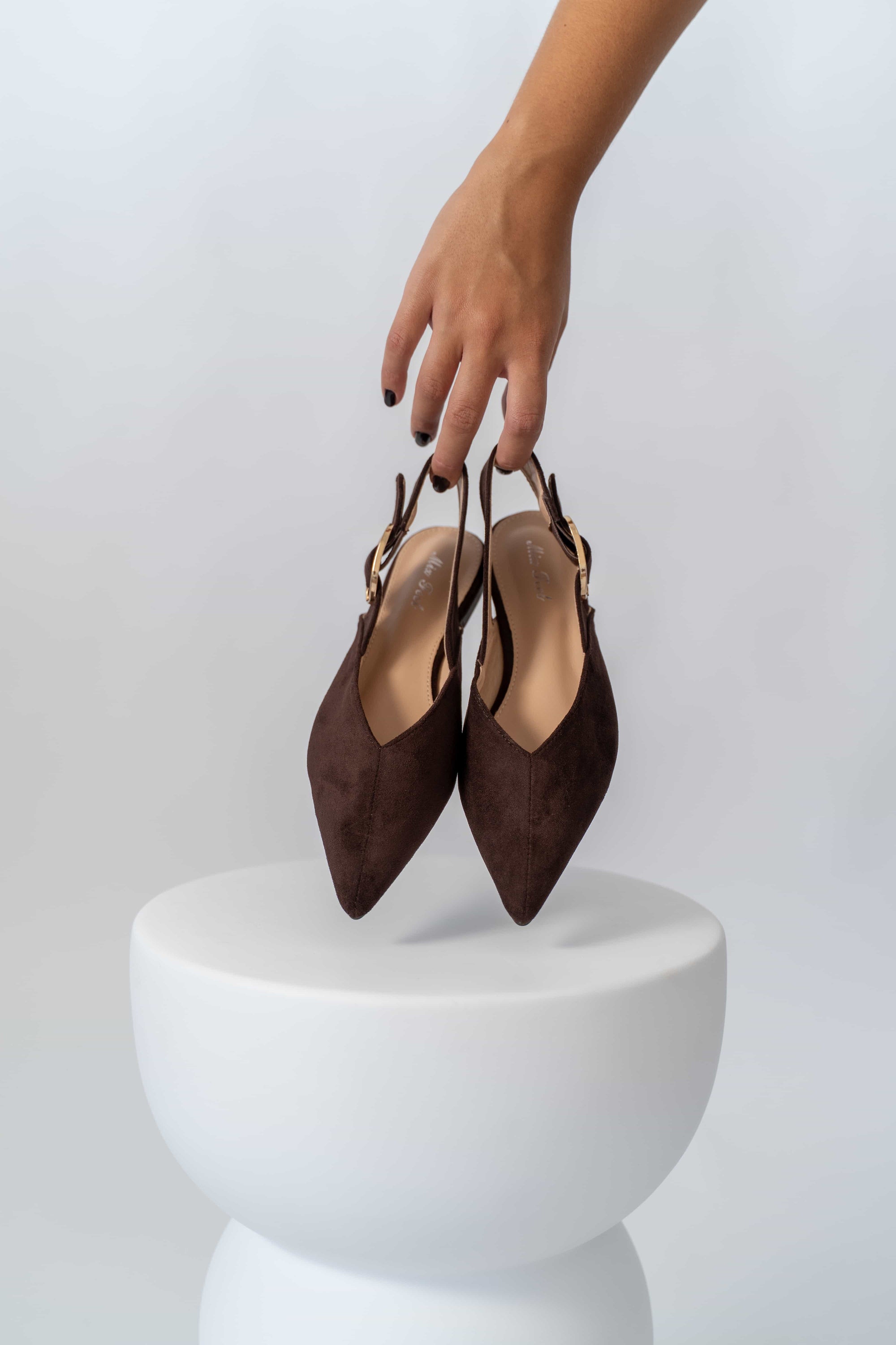 Ballerina Slingback Ecocamoscio