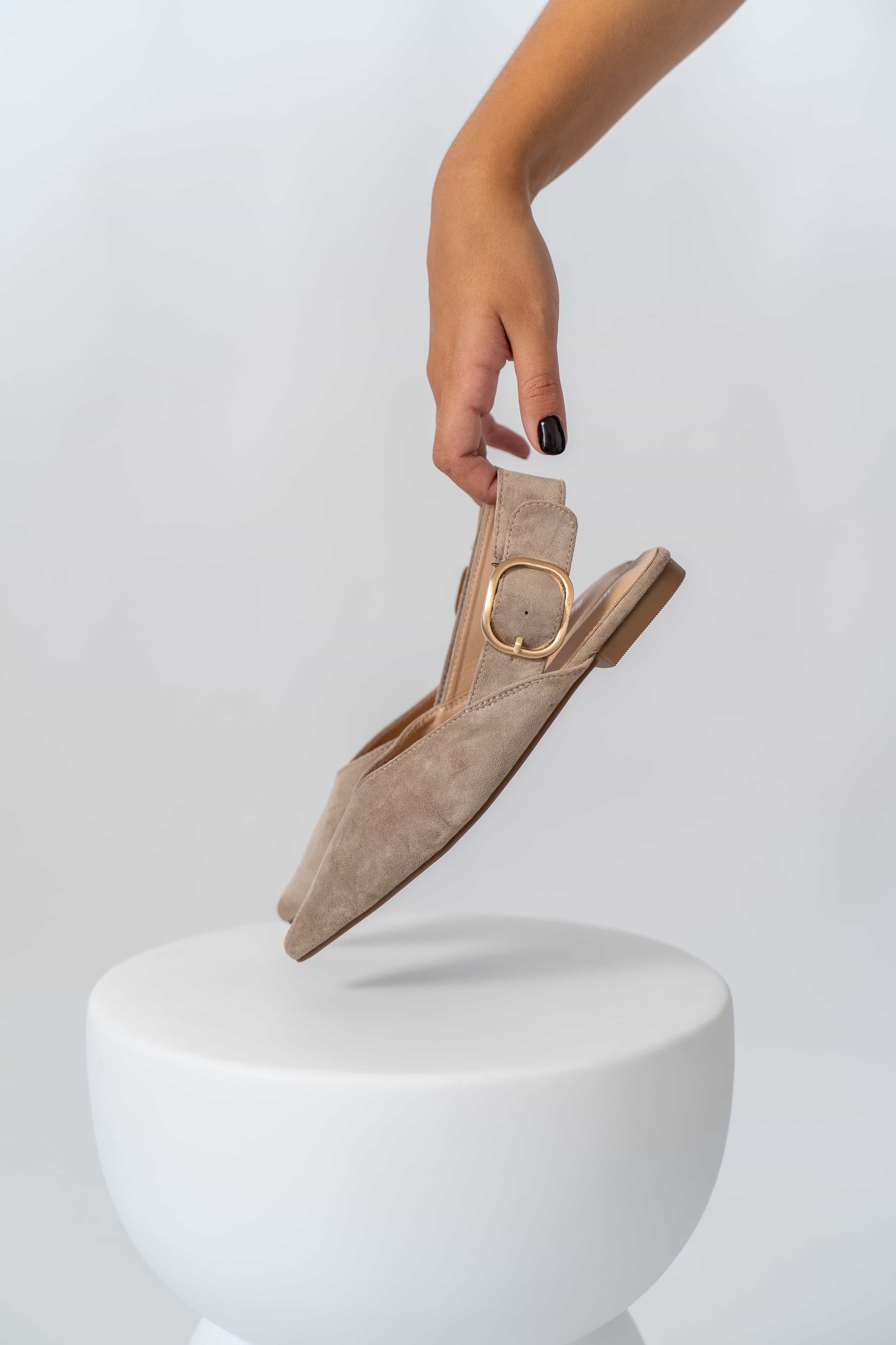 Ballerina Slingback Ecocamoscio