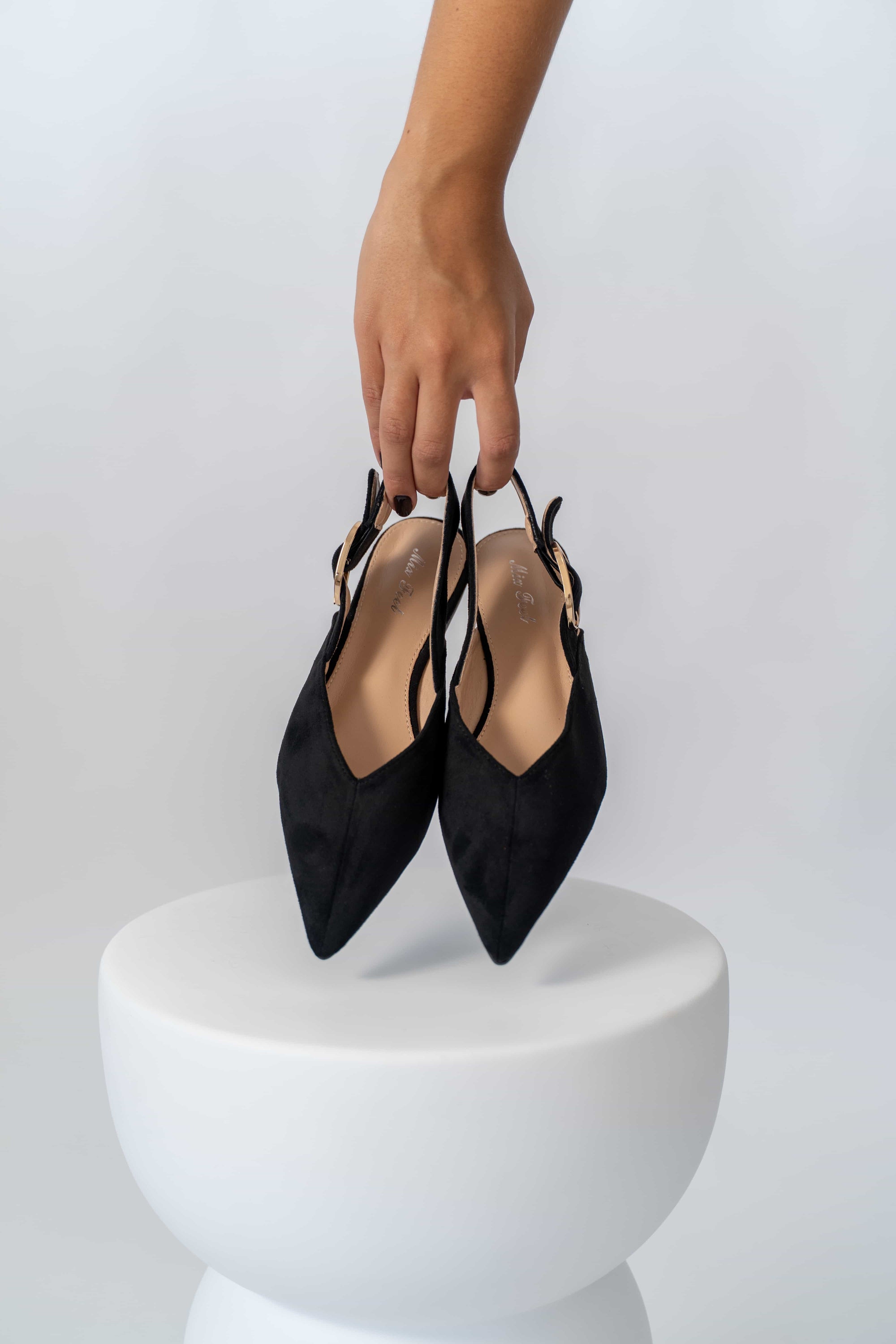 Ballerina Slingback Ecocamoscio