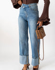 Jeans Con Risvolto