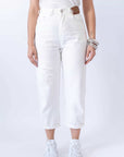 Jeans Slouchy Denim Bianco