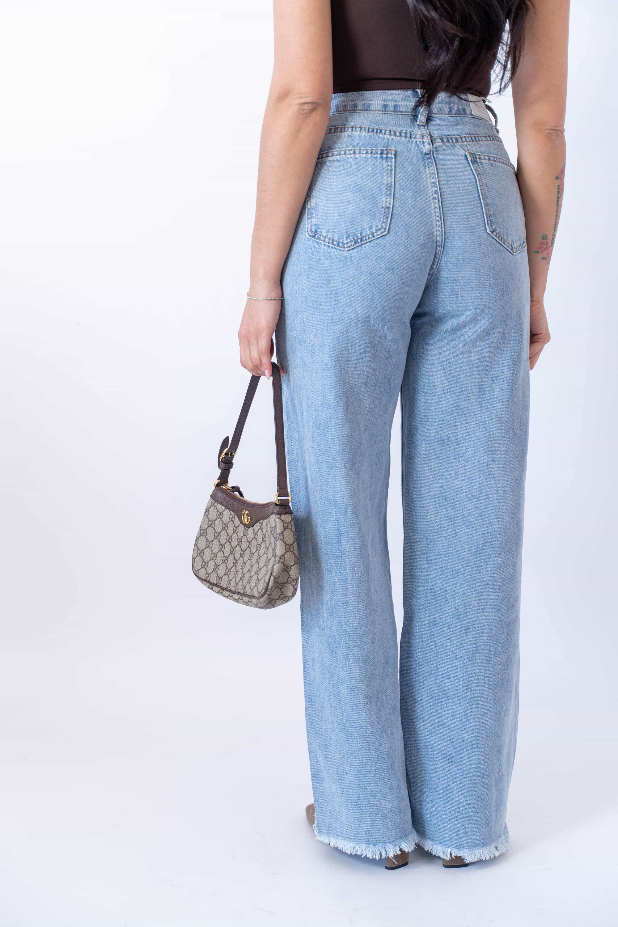 Jeans Denim Chiaro Sfrangiato