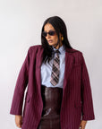 Blazer Gessato Bordeaux