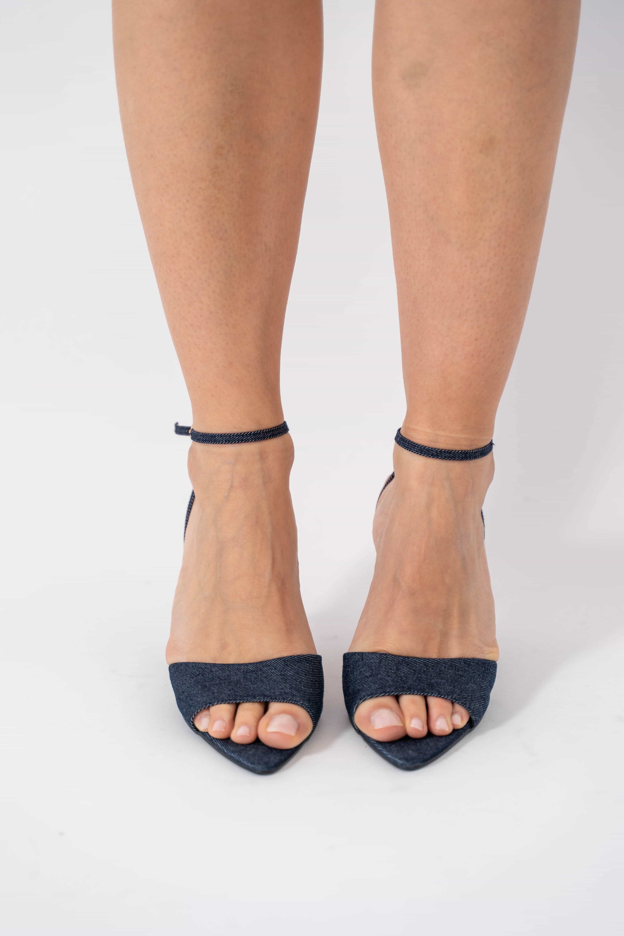 Sandalo A Punta Denim