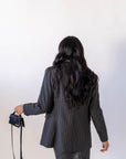 Blazer Gessato Monopetto
