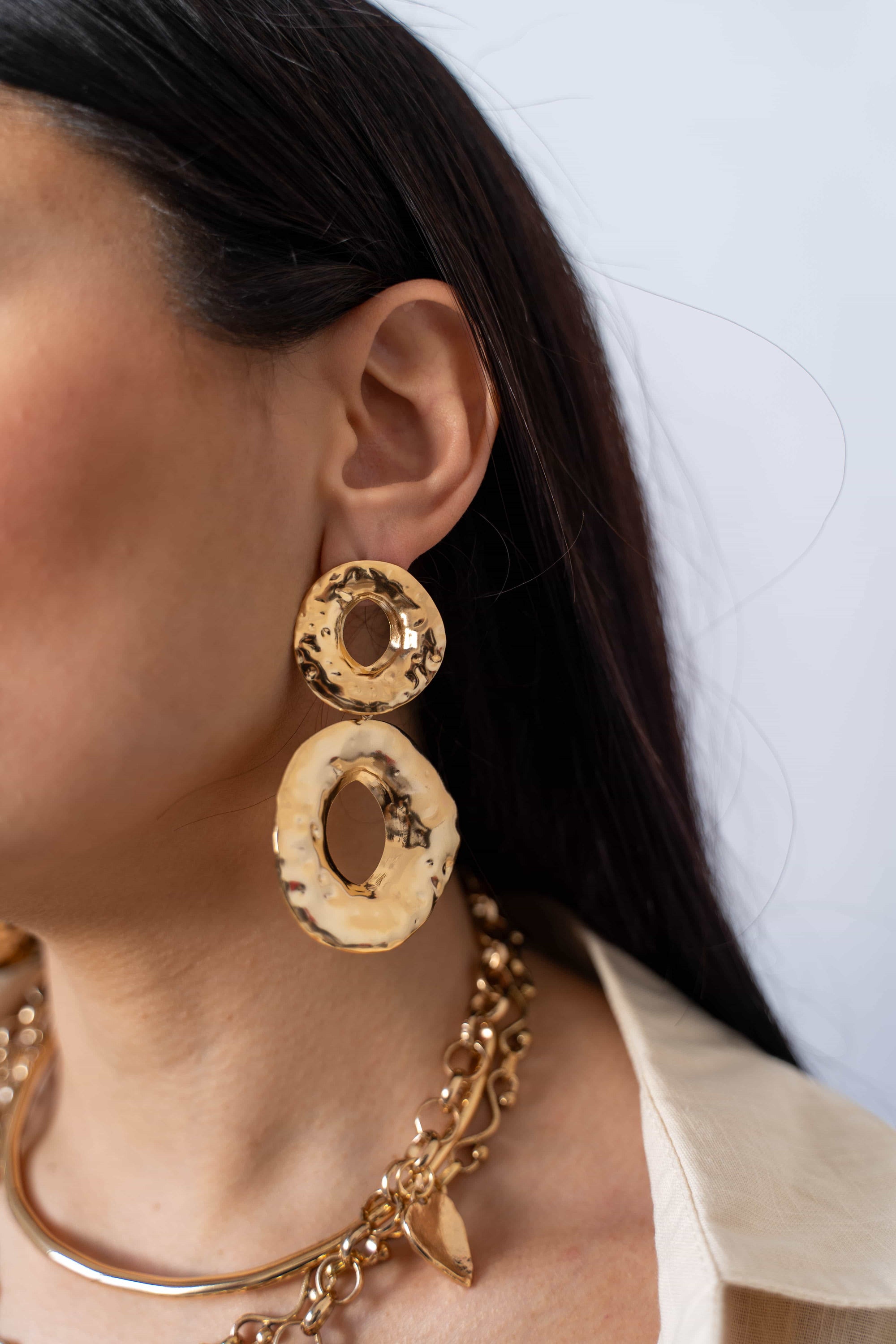 Orecchini Circle Pendenti Gold