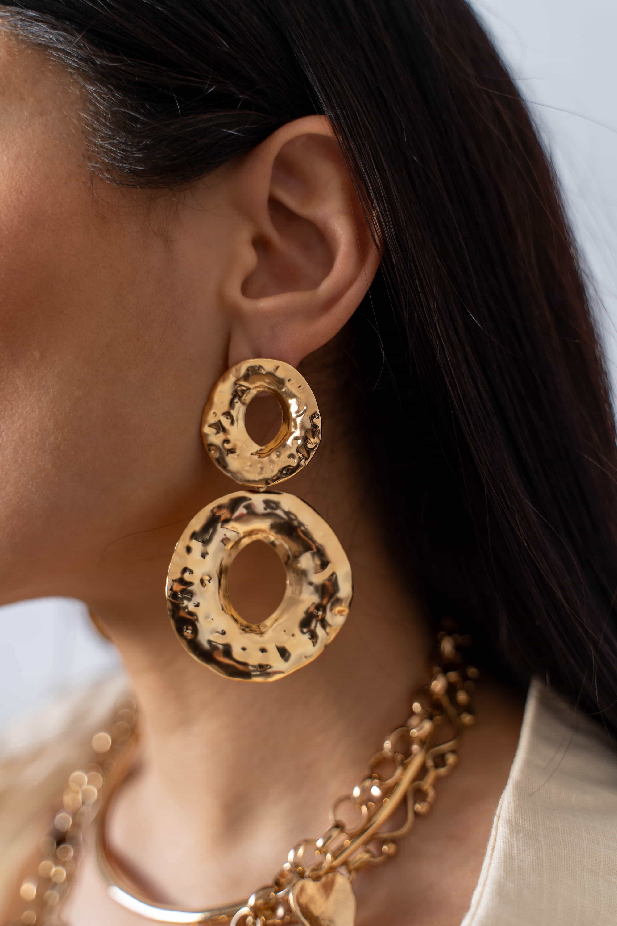 Orecchini Circle Pendenti Gold