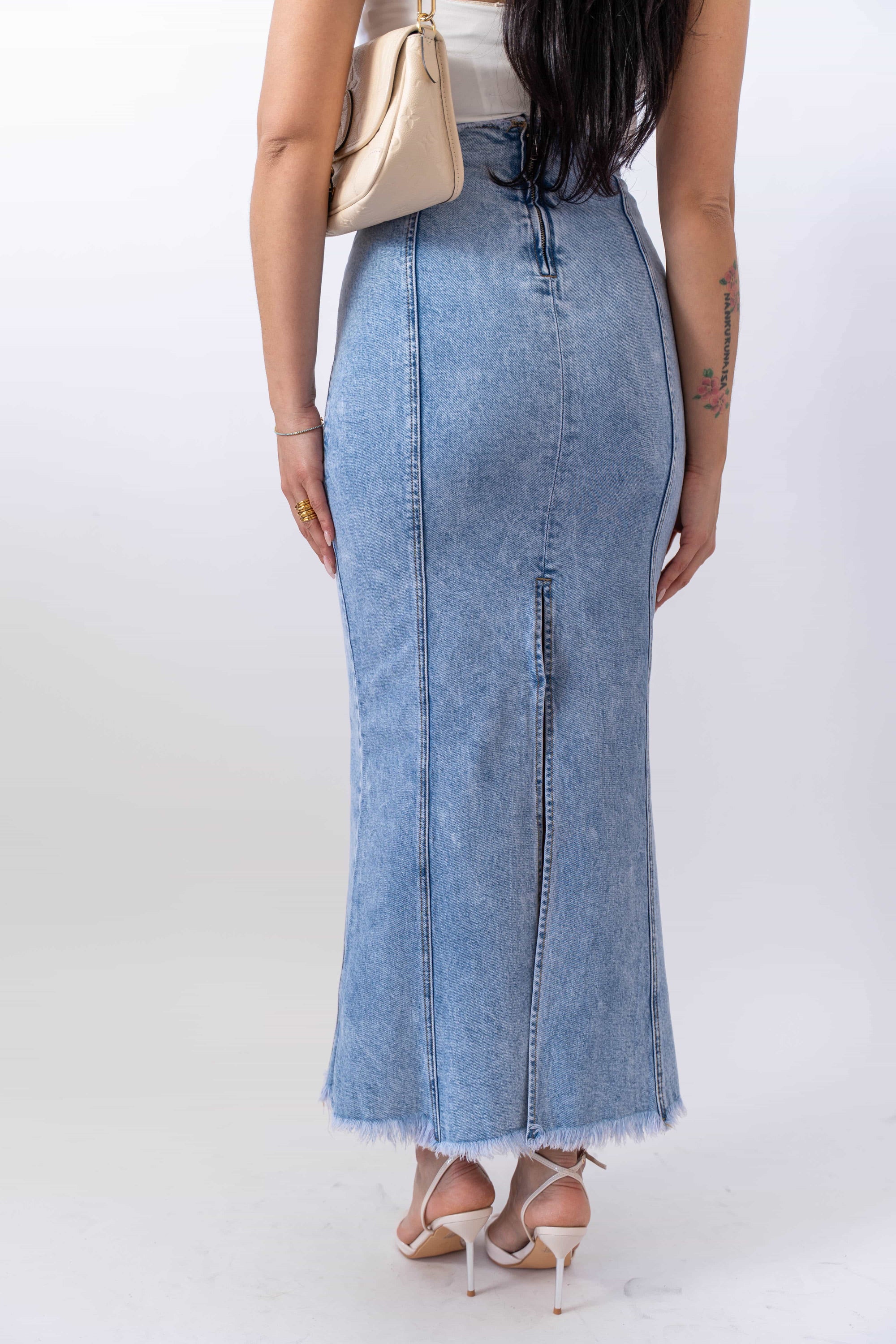 Longuette In Denim - Stylish Moda