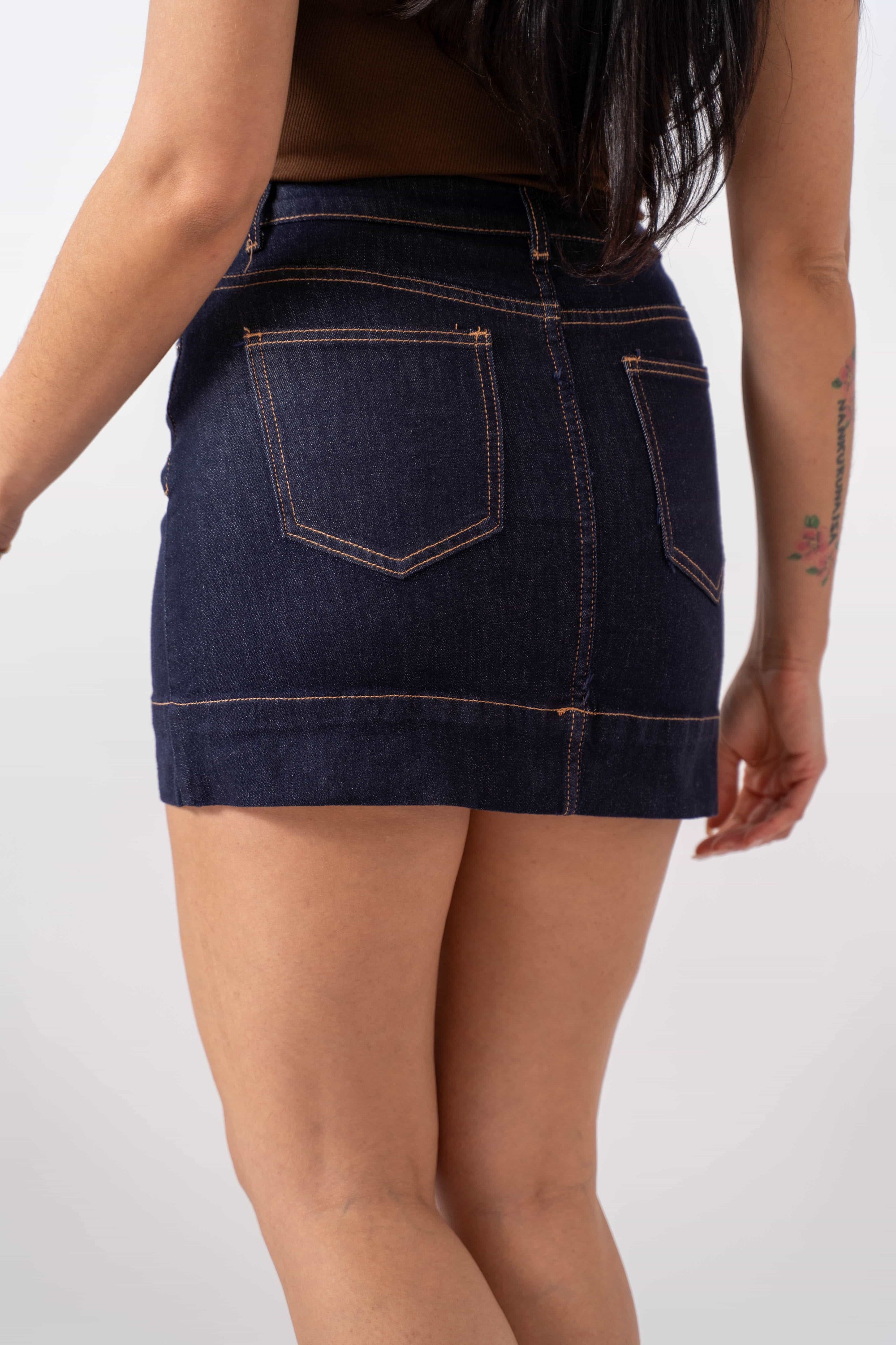 Minigonna In Denim Crop - Stylish Moda