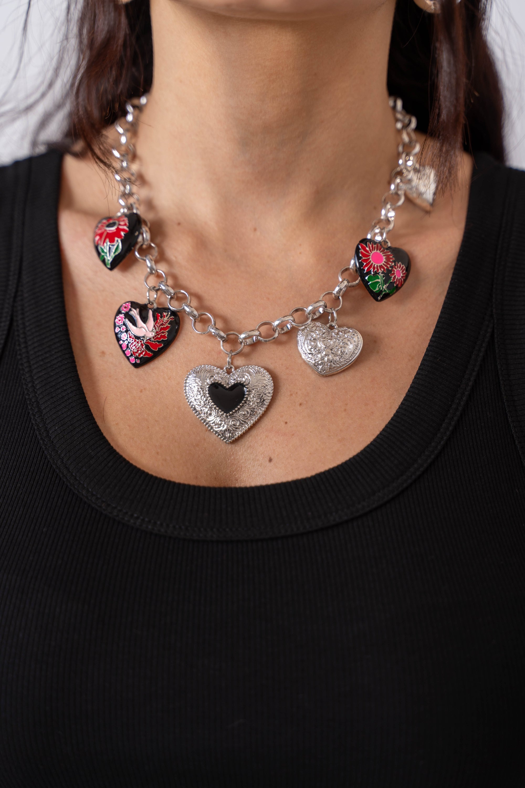 Collana Big Heart Silver