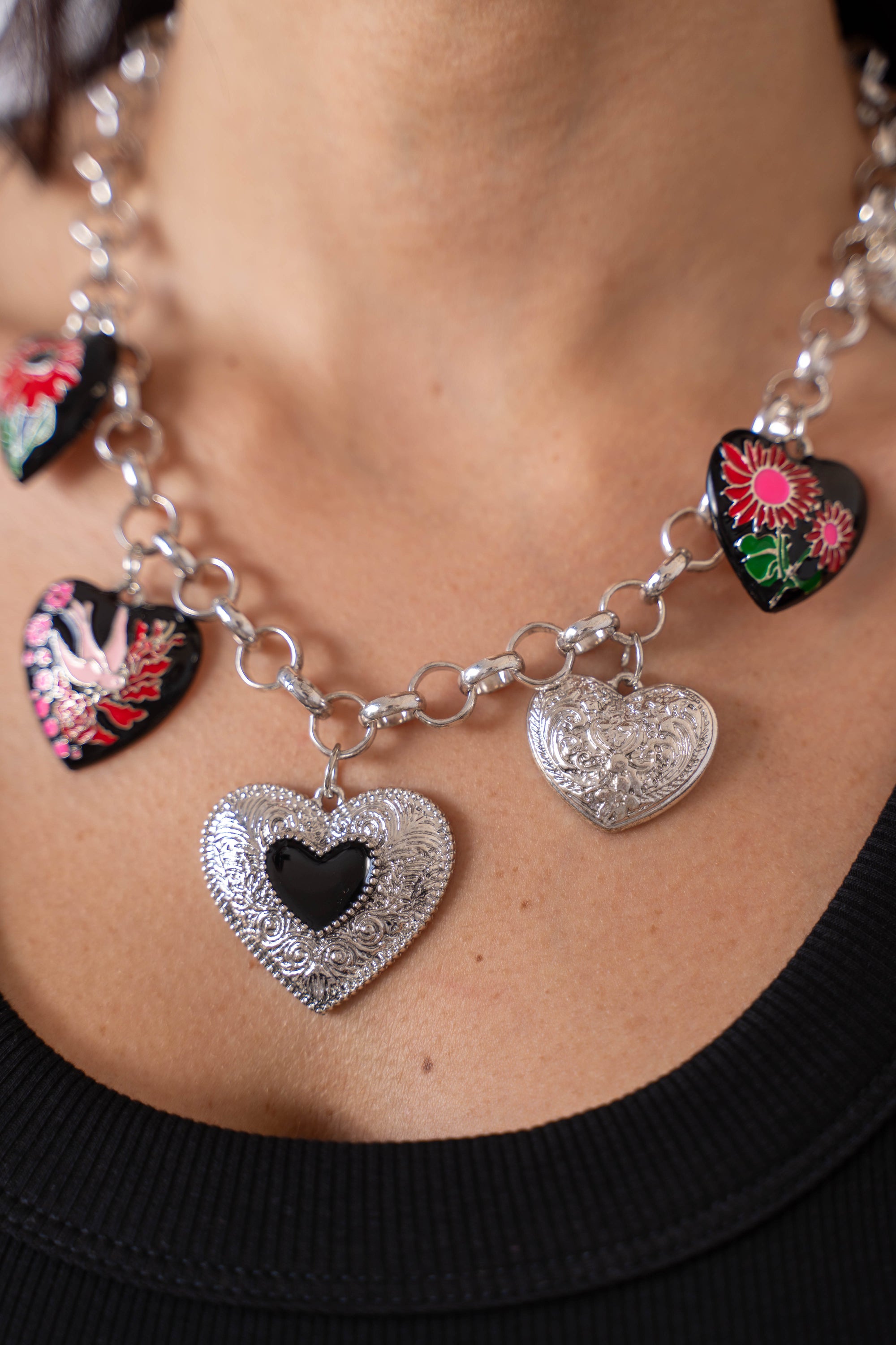 Collana Big Heart Silver