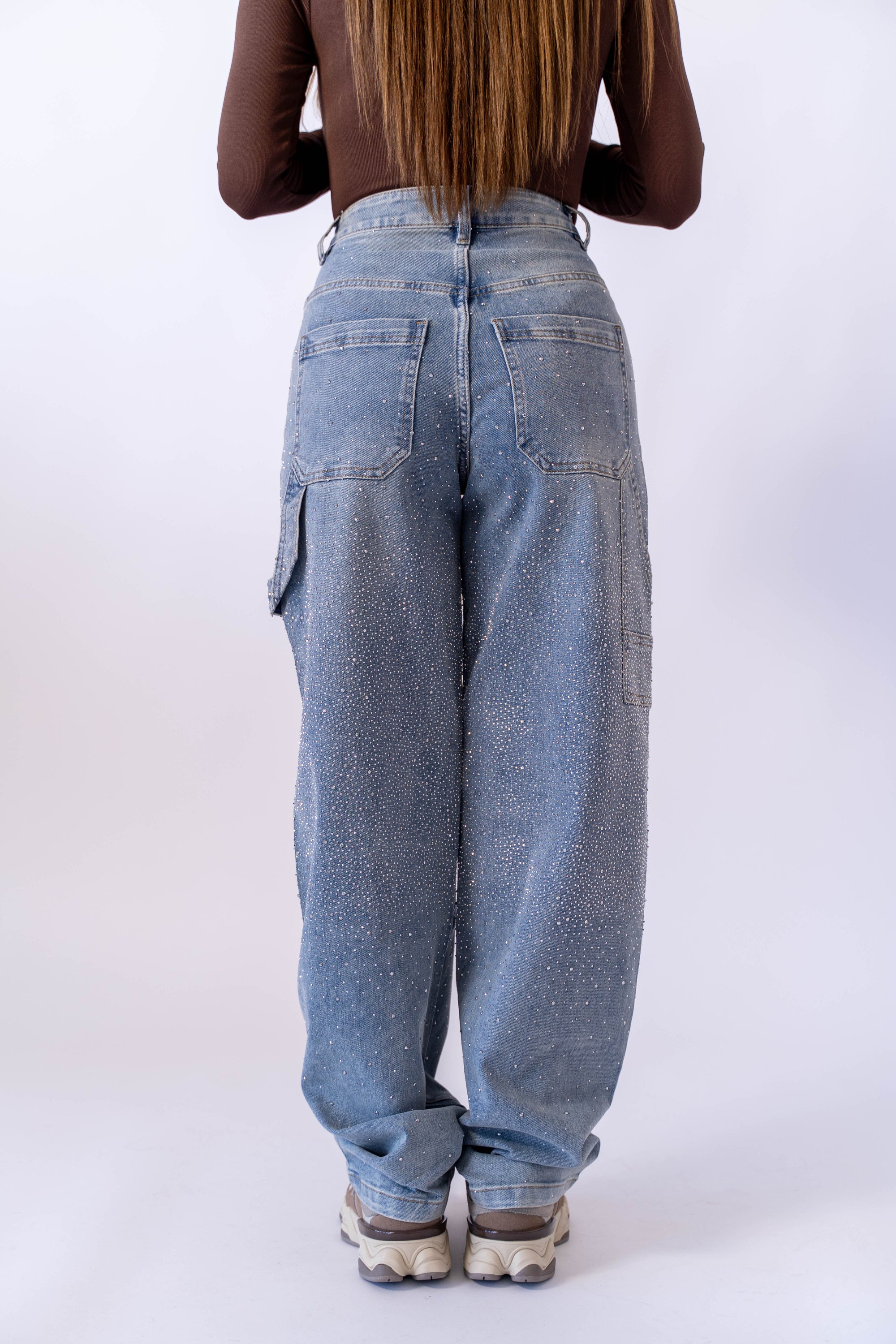 Jeans Balloon Con Strass