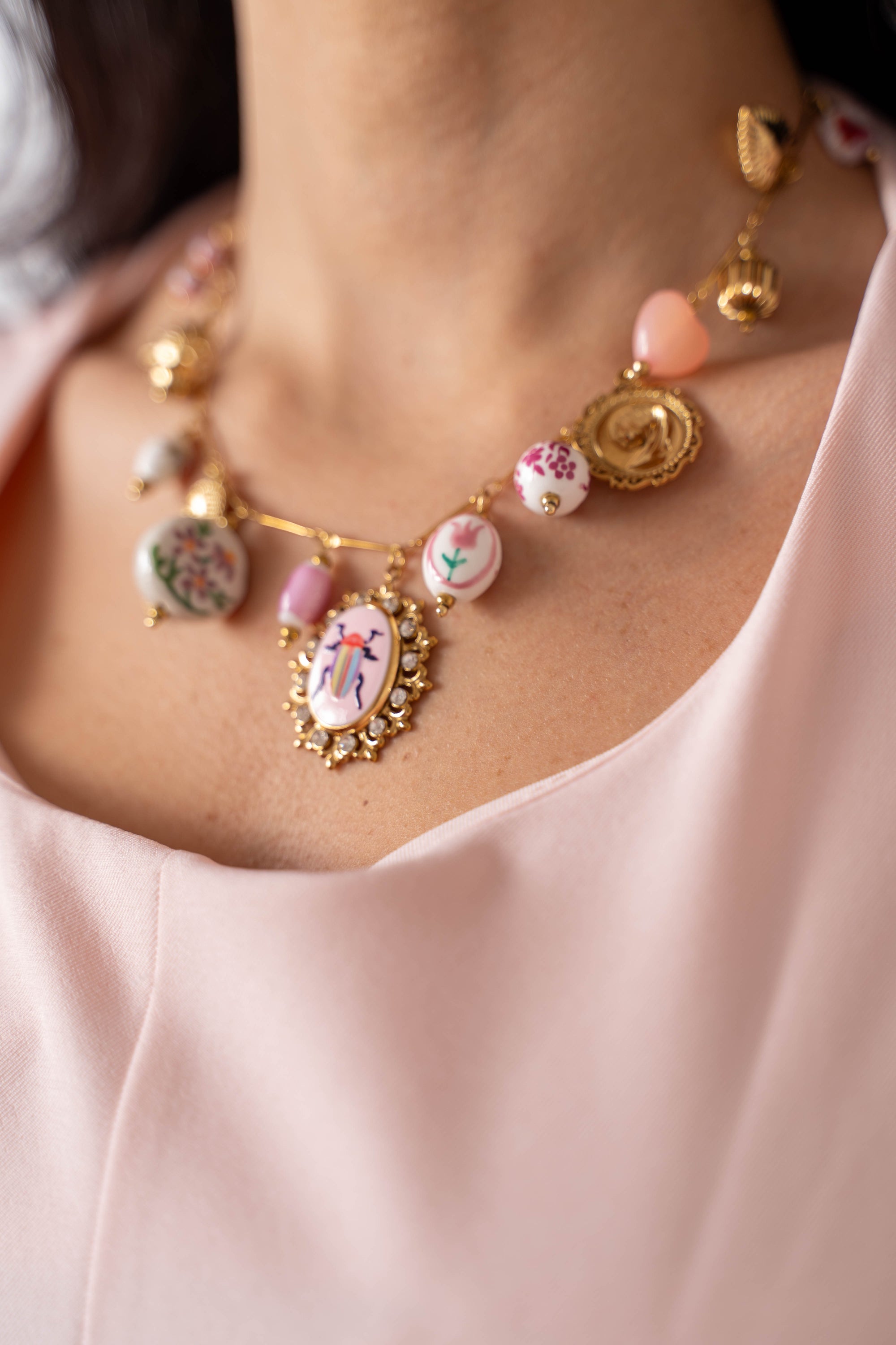 Collana Pink Beetle - Stylish Moda