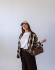 Camicia  A Quadri Coffee