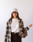 Camicia  A Quadri Coffee
