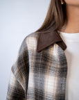 Camicia  A Quadri Coffee
