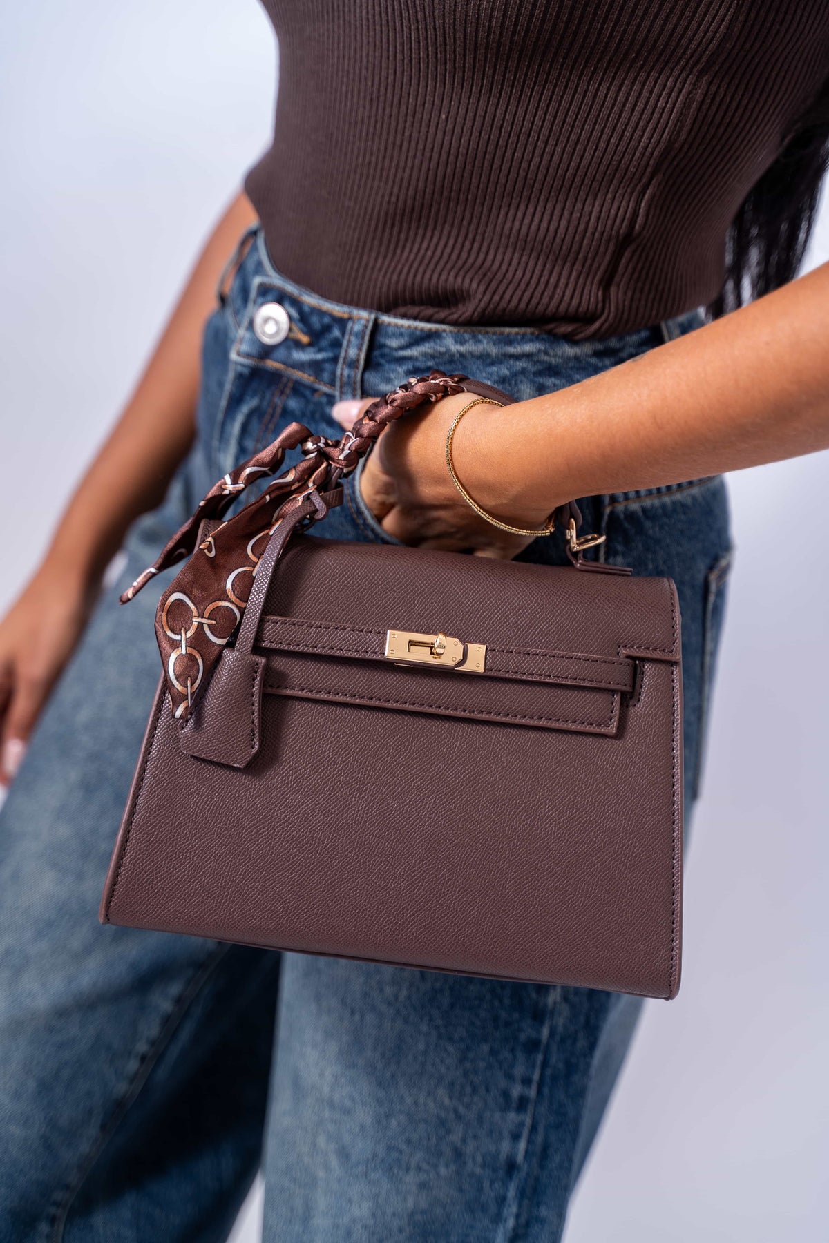 Borsa A Mano Con Foulard
