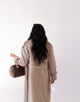 Cappotto Lana Rasata Con Cintura