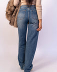 Jeans Straight Denim Blu