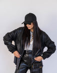 Giubbotto In Ecopelle Black
