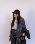 Camicia A Quadri Grey