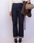 Jeans Lavaggio Zero Con Risvolto