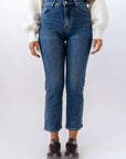 Jeans Mom Denim Blu