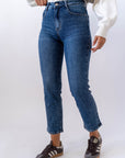 Jeans Mom Denim Blu