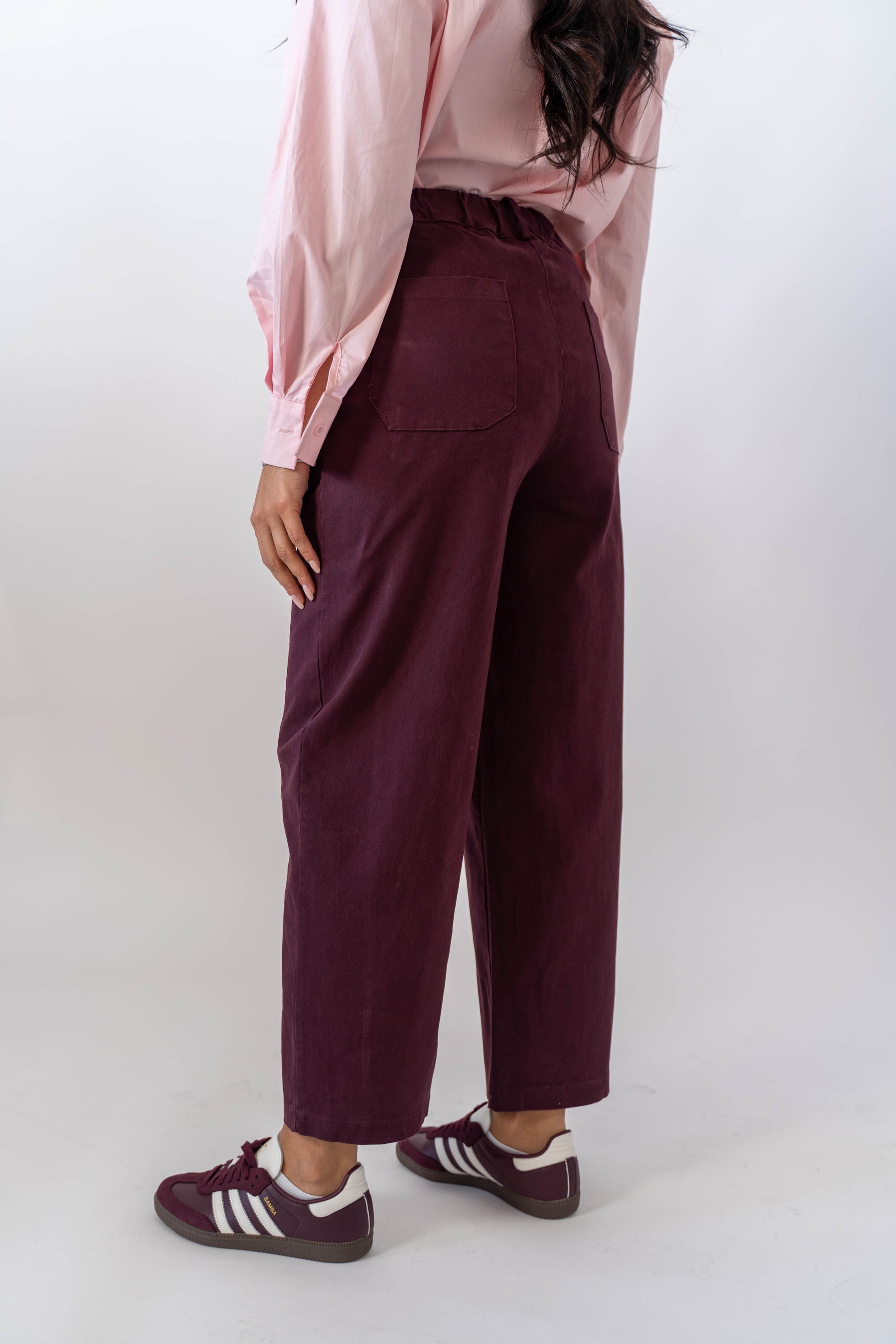 Pantalone Slouchy Bordeaux