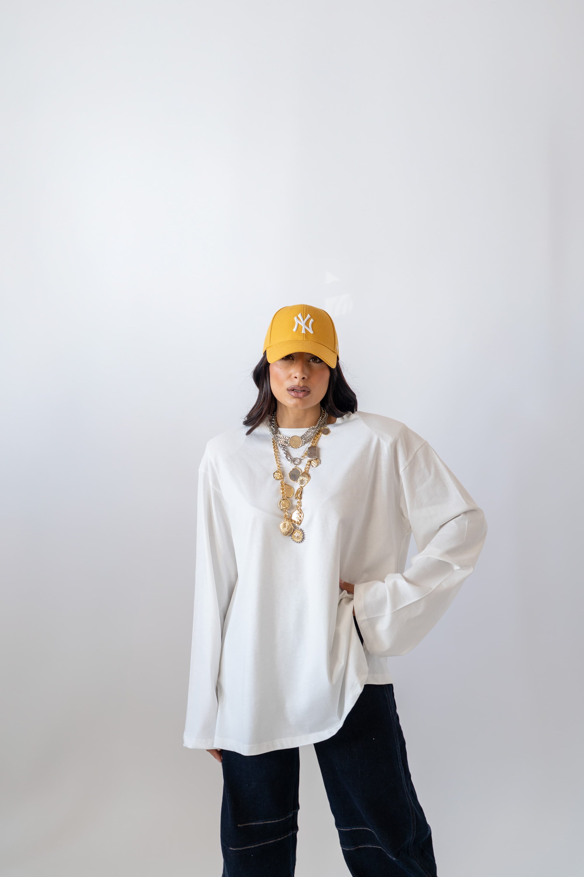 Maglia Over Con Spalline