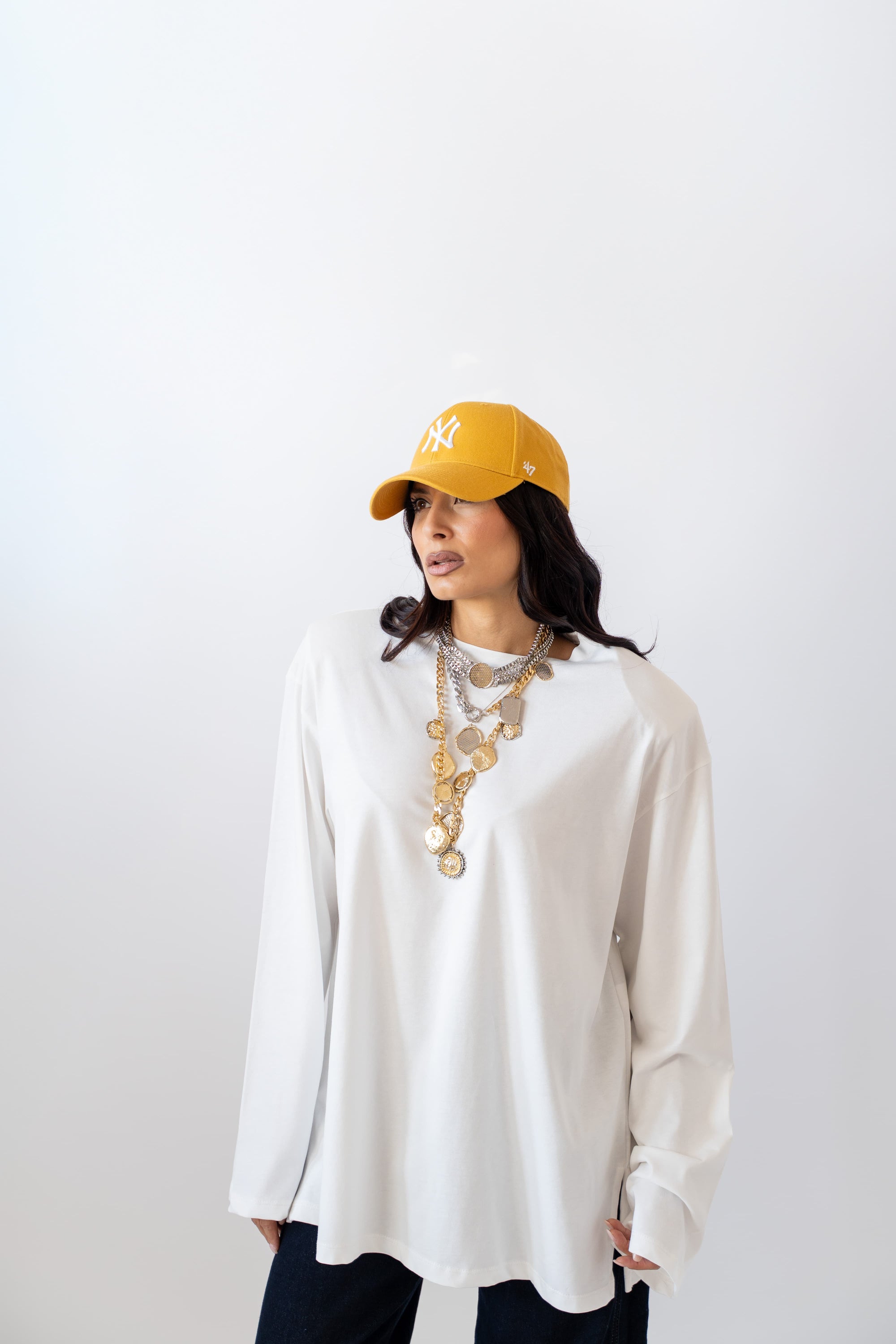 Maglia Over Con Spalline