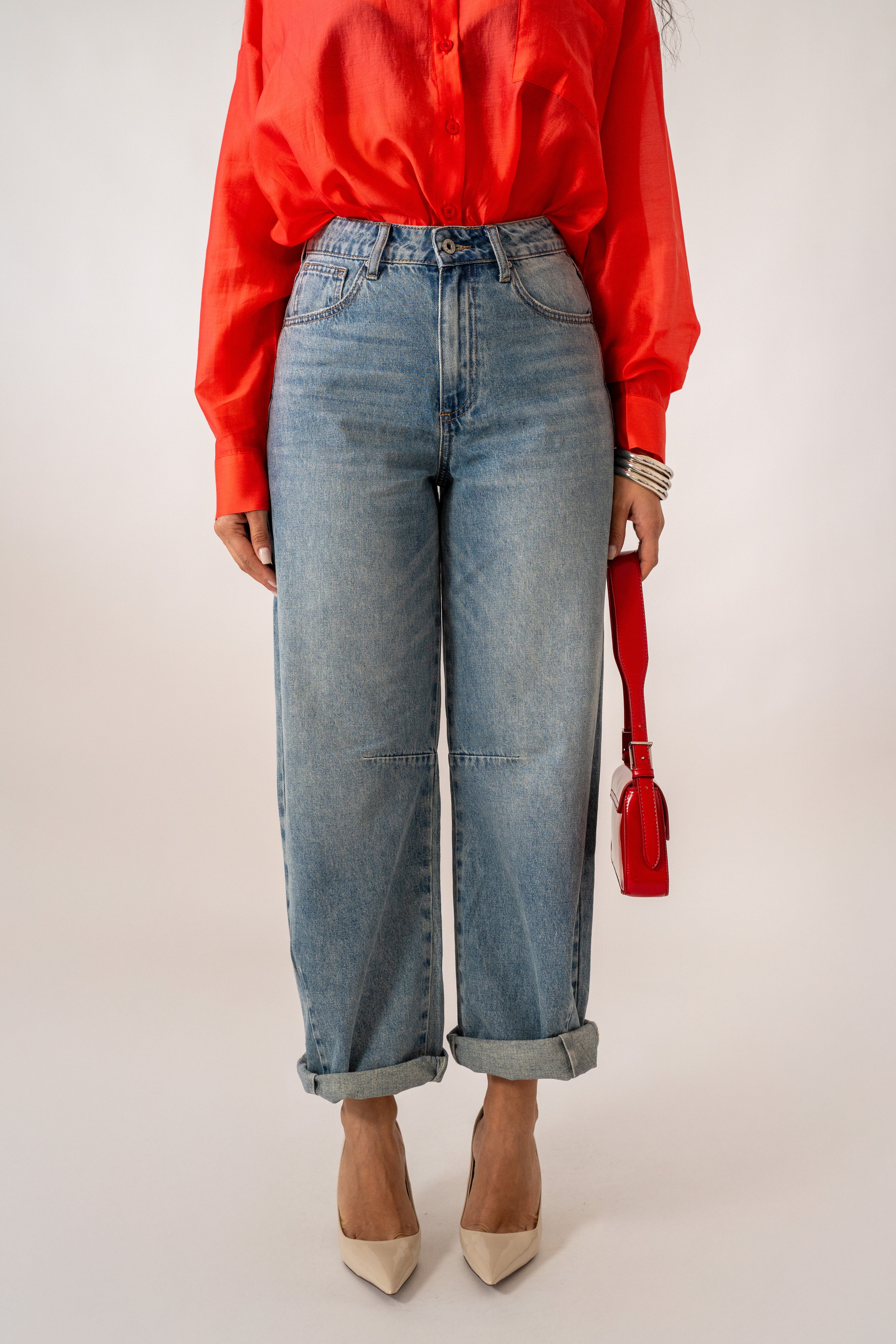 Jeans Baggy Denim Chiaro