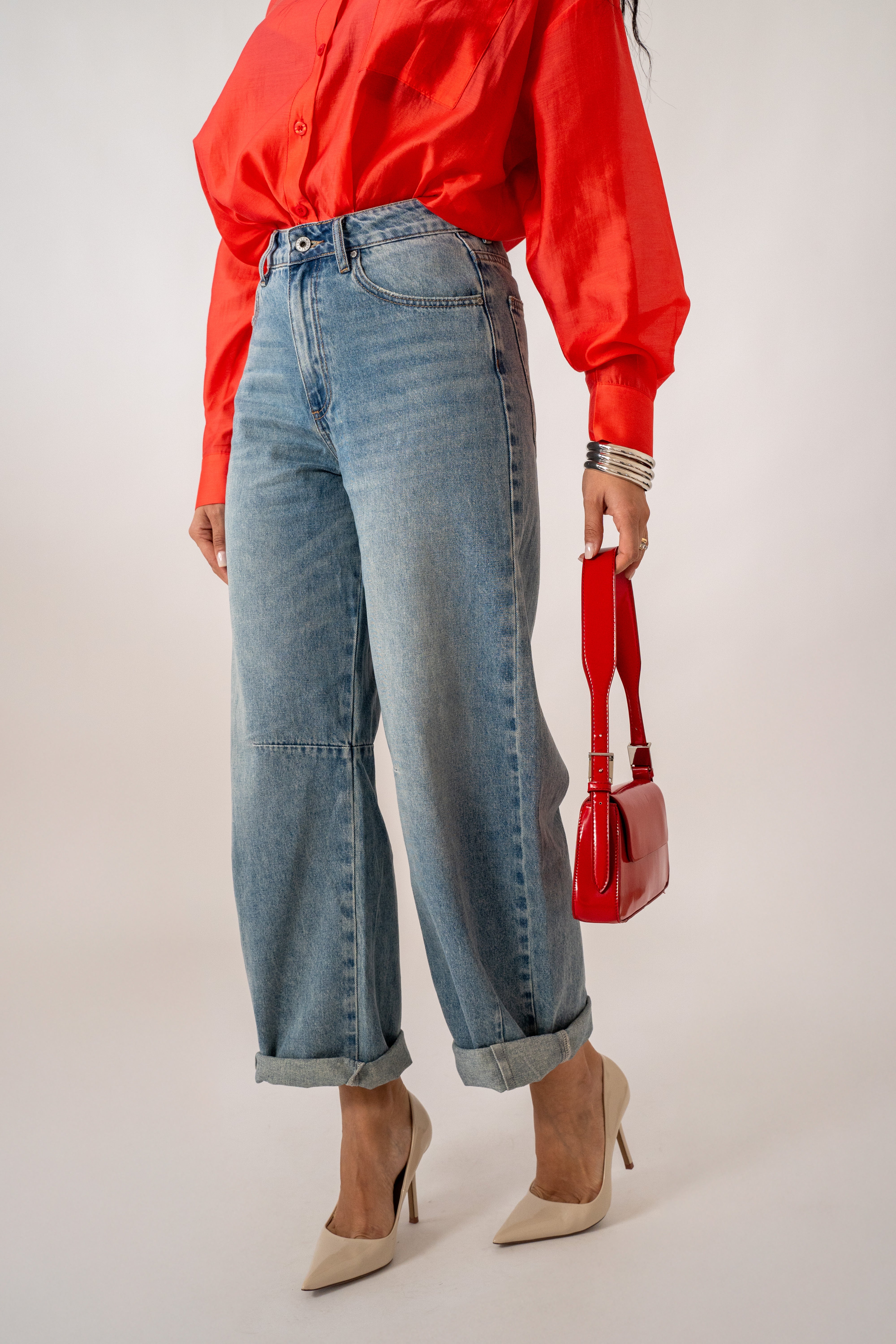 Jeans Baggy Denim Chiaro